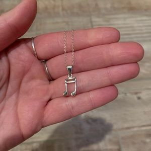 Silver Music Note Necklace